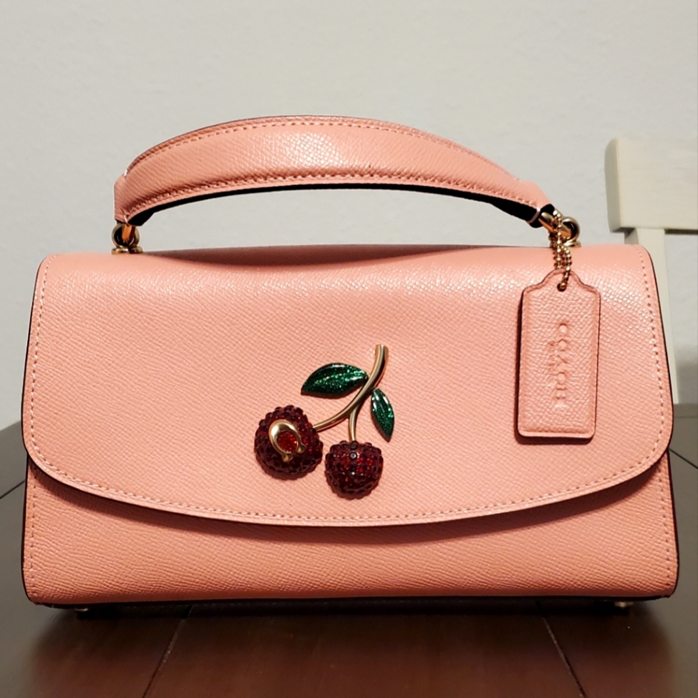 Pink Cherry Coach Tilly Satchel Bag